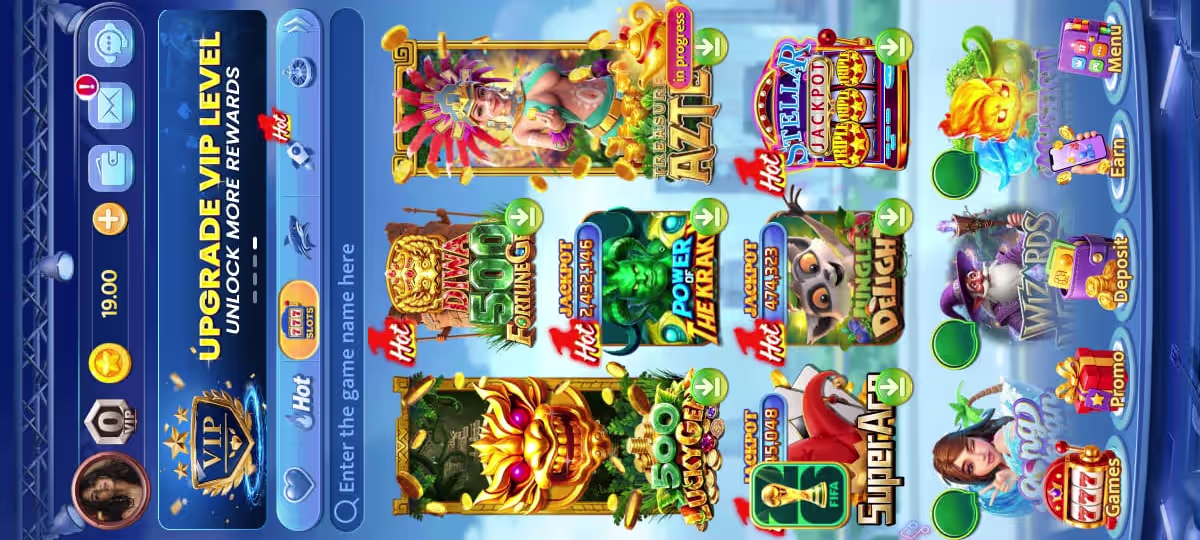 Diwa Game lobby interface