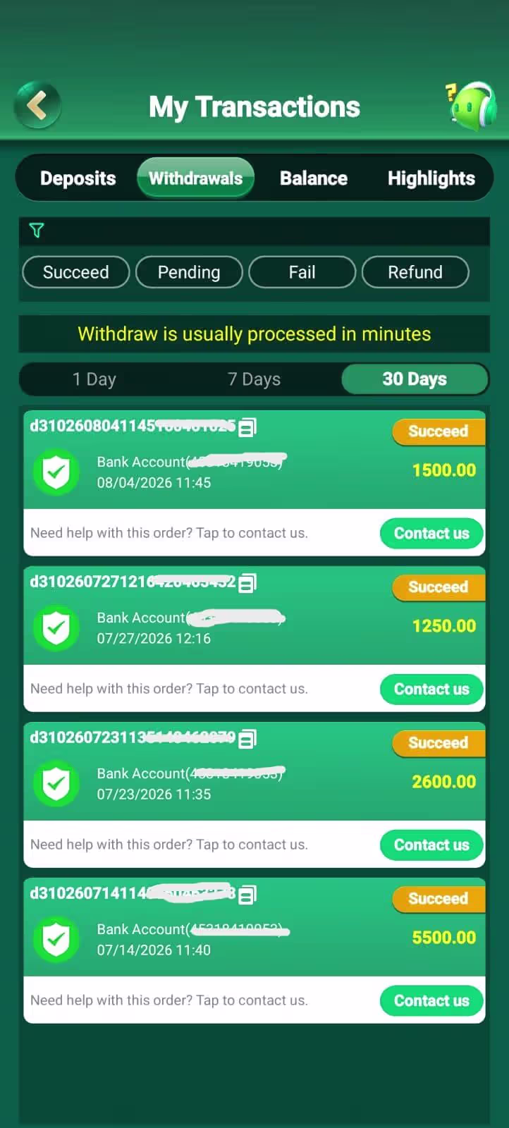 Max Rummy withdrawal proof
